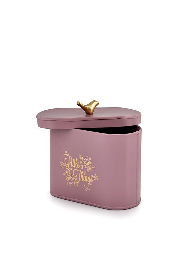 إيلان منظم مخزن الطعام من إيلان بنقشة مربعات وأزهار مع غطاء عليه صورة طائر مغرد، صندوق تخزين مستطيل للمطبخ مع غطاء | حاوية تخزين طعام متعددة الأغراض للمواد الجافة (أشياء صغيرة، موف) - Image 5